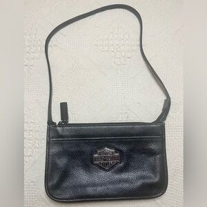 Harley-Davidson Black Leather Shoulder Bag
